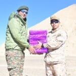 Indian and Chinese troops exchanging sweets on Diwali at the Line of Actual Control (LAC).