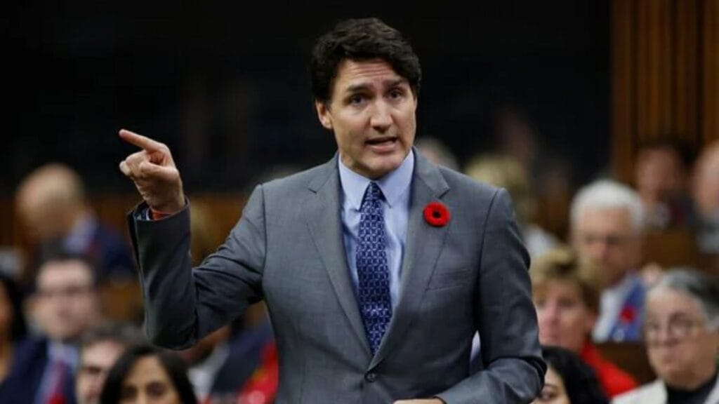 Canadian Prime Minister Justin Trudeau addresses the House of Commons during Question Period on Parliament Hill in Ottawa, Ontario.