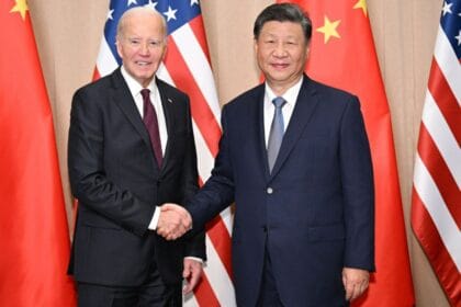 President Joe Biden and Chinese President Xi Jinping meet ahead of their bilateral discussions on Saturday.