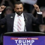 Kash Patel, former Chief of Staff to the U.S. Secretary of Defense, addresses attendees at a campaign rally for former President Donald Trump in Prescott Valley, Arizona, on October 13, 2024.