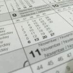 white calendar